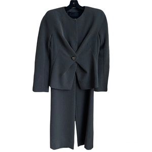 Authentic Giorgio Armani Textured Grey 1990's Ladies Power Suit